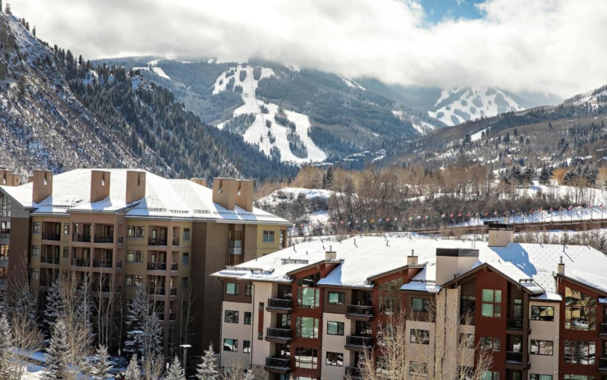Beaver Creek ski-run views from the condo balcony