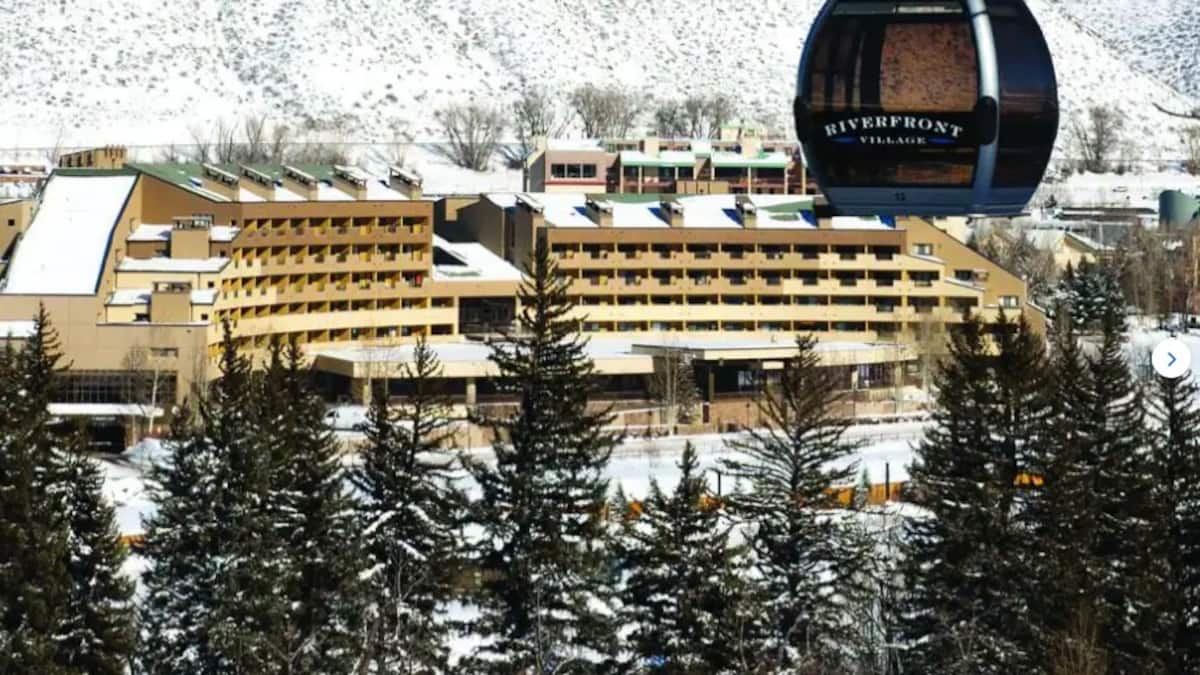 Riverfront Village complex with the Beaver Creek gondola